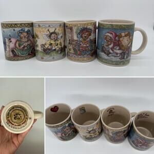 Boyds Bears Ceramic Mug Set of 4 – New